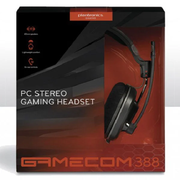 Plantronics GameCom 388 Over-Ear Gaming Headphones with Mic