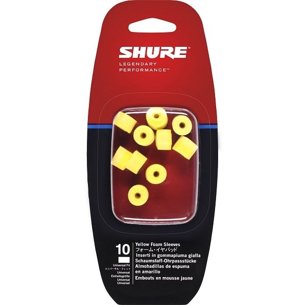 Shure EAYLF1 Yellow Sleeve Foam Eartips Shure EAYLF1 Yellow Sleeve Foam Eartips