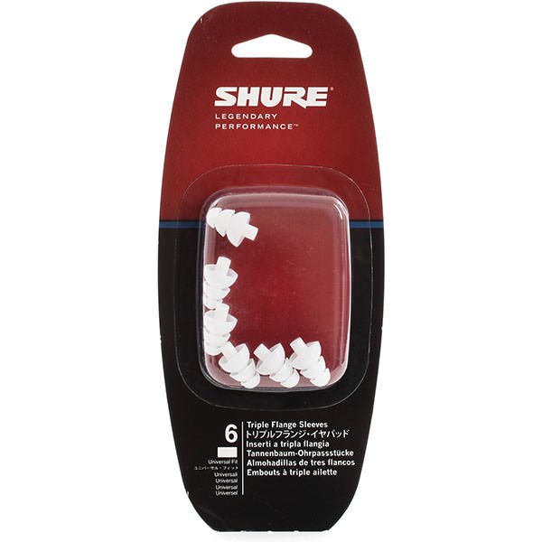 Shure EATFL1-6 Triple Flange Silicone Eartips Shure EATFL1-6 Triple Flange Silicone Eartips