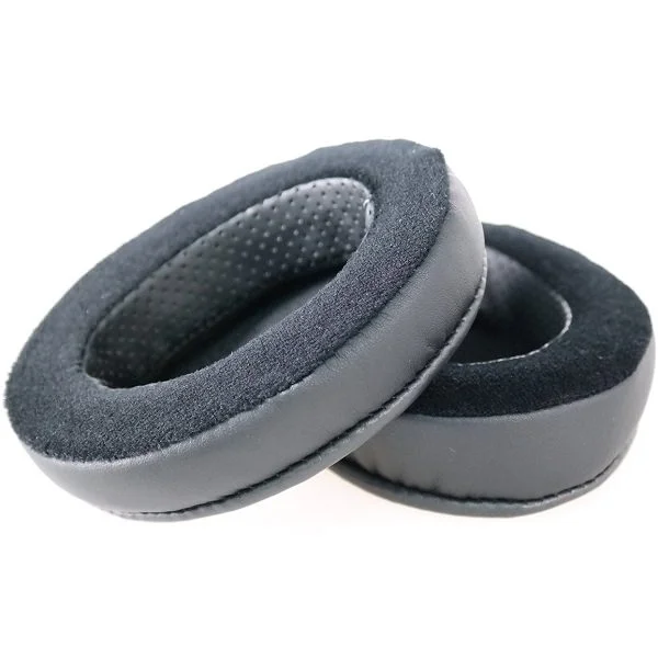 Brainwavz Velour + PU Leather Hybrid Oval Flat Replacement Earpads - Black