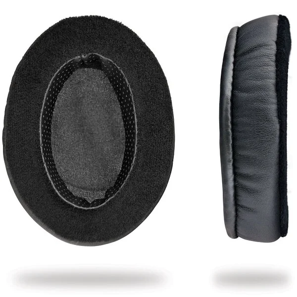 Brainwavz Velour + PU Leather Hybrid Oval Flat Replacement Earpads - Black