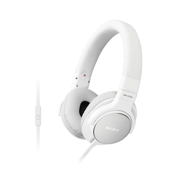 Sony MDR-ZX750AP Over-the-Ear Headphone with Mic - Whtie