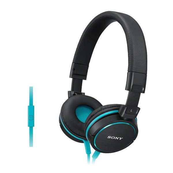 Sony MDR-ZX600AP Over-the-Ear Headphone with Mic - Blue