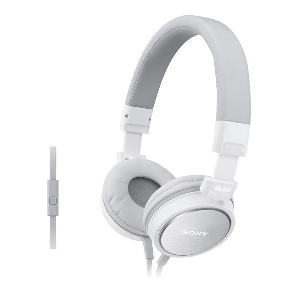 Sony MDR-ZX600AP Over-the-Ear Headphone with Mic - White