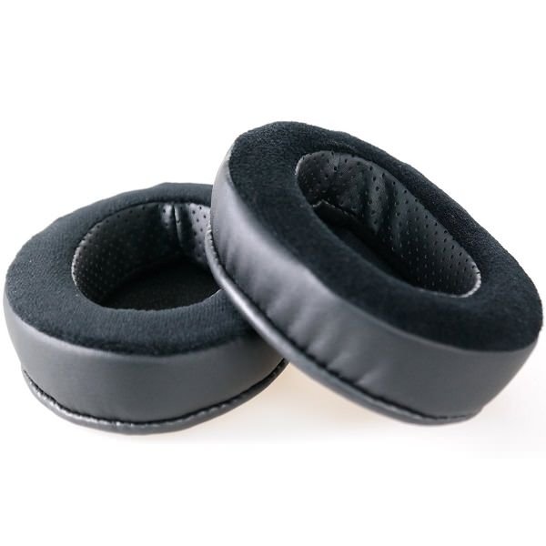 Brainwavz Velour + PU Leather Hybrid Oval Flat Replacement Earpads - Black Brainwavz Velour + PU Leather Hybrid Oval Flat Replacement Earpads - Black
