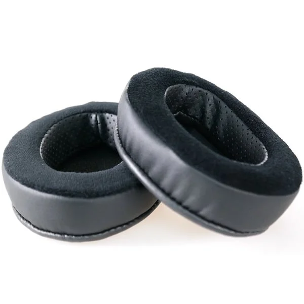 Brainwavz Velour + PU Leather Hybrid Oval Flat Replacement Earpads - Black