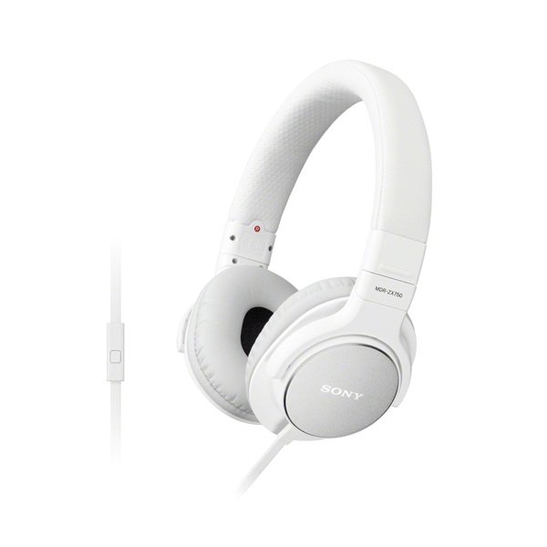 Sony MDR-ZX750AP Over-the-Ear Headphone with Mic - Whtie