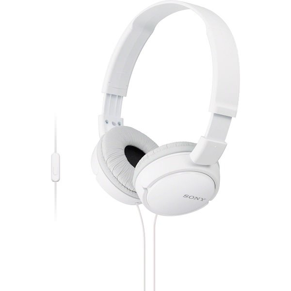 Sony MDR-ZX110AP Over-Ear Headphone with Mic - White