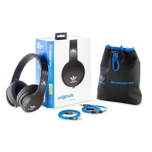 Adidas Original by Monster Over-the-Ear Headphone with Mic - Black