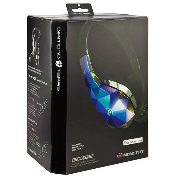Monster Diamond Tears Edge On-Ear Headphone with Mic - Dark Crystal