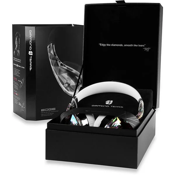 Monster Diamond Tears Edge On-Ear Headphone with Mic - Crystal White