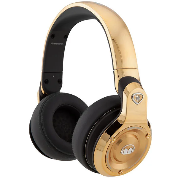 Monster 24K Over-Ear Headphone with Mic - Gold