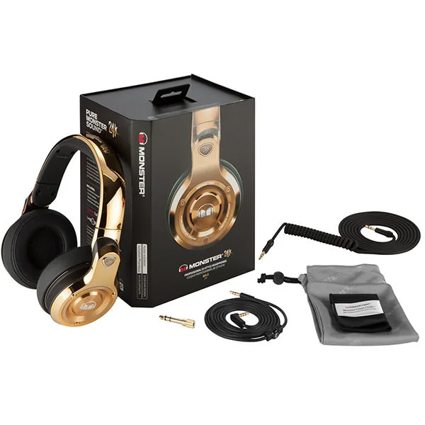 Monster 24K Over-Ear Headphone with Mic - Gold