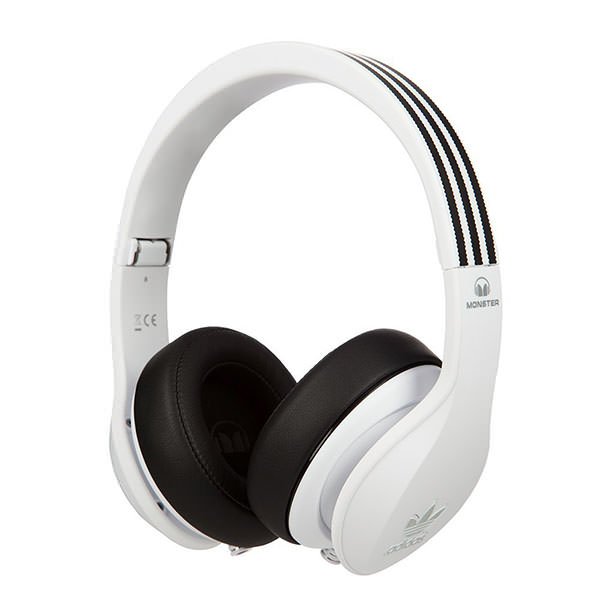 Adidas Original by Monster Over-the-Ear Headphone with Mic - White Adidas Original by Monster Over-the-Ear Headphone with Mic - White