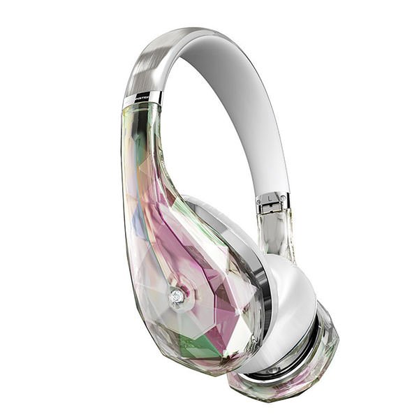 Monster Diamond Tears Edge On-Ear Headphone with Mic - Crystal White