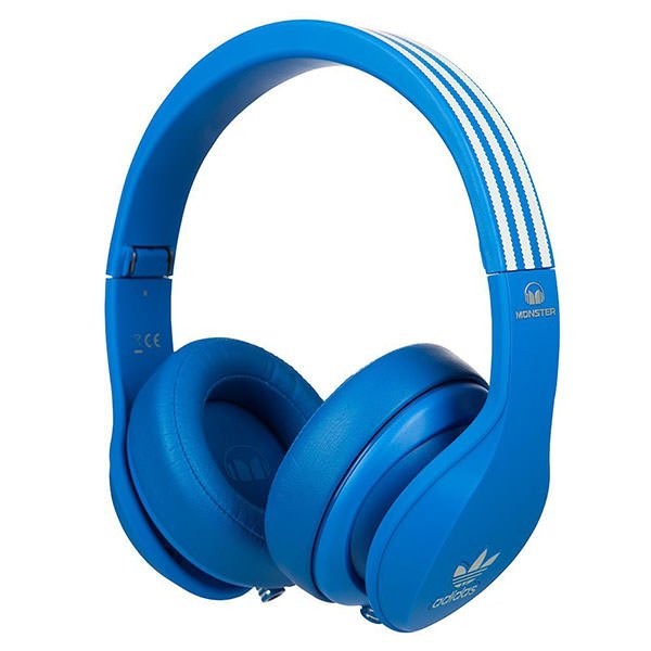 Adidas Original by Monster Over-the-Ear Headphone with Mic - Blue Adidas Original by Monster Over-the-Ear Headphone with Mic - Blue