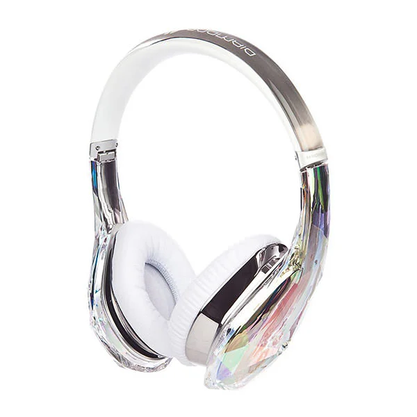 Monster Diamond Tears Edge On-Ear Headphone with Mic - Crystal White