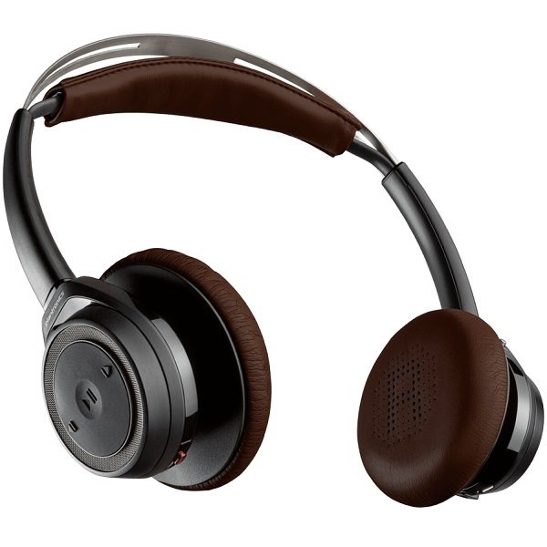 Plantronics BackBeat SENSE Wireless Bluetooth On-Ear Headphone with Mic - Black/Espresso