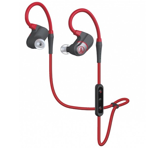 Audio-Technica ATH-SPORT4 Wireless Bluetooth In-Ear Earphone with Mic - Red Audio-Technica ATH-SPORT4 Wireless Bluetooth In-Ear Earphone with Mic - Red