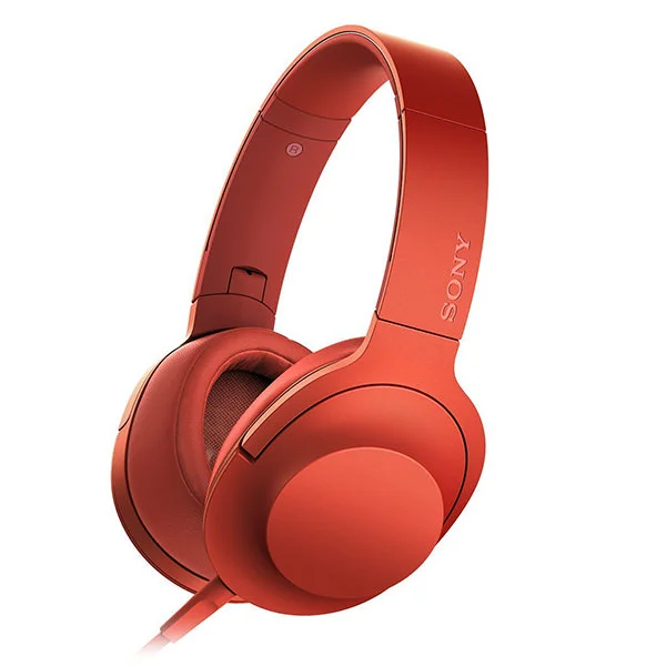 Sony MDR-100AAP Over-the-Ear Headphone with Mic - Red