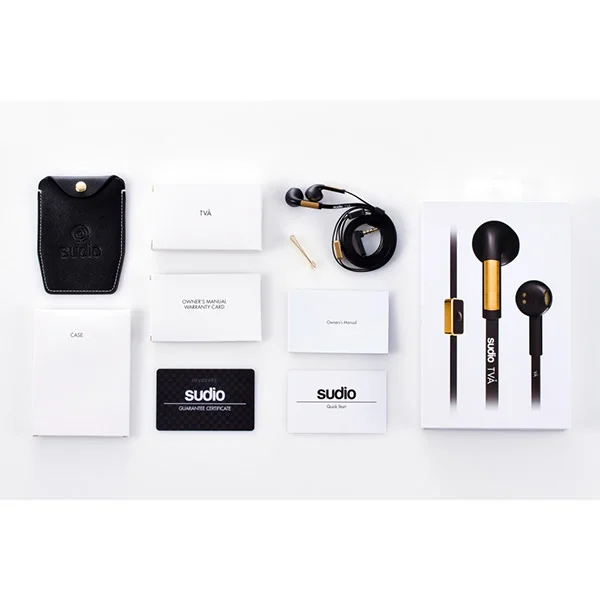 Sudio TVÅ On-Ear Earbud with Mic - Black