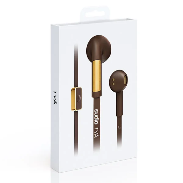 Sudio TVÅ On-Ear Earbud with Mic - Brown