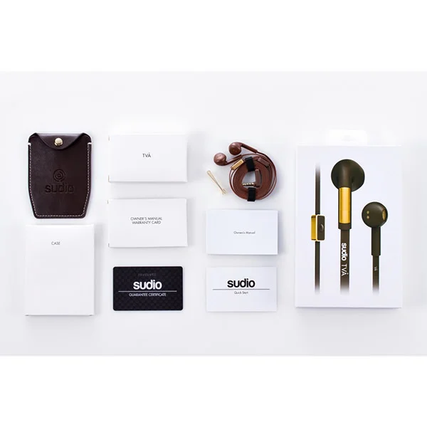 Sudio TVÅ On-Ear Earbud with Mic - Brown