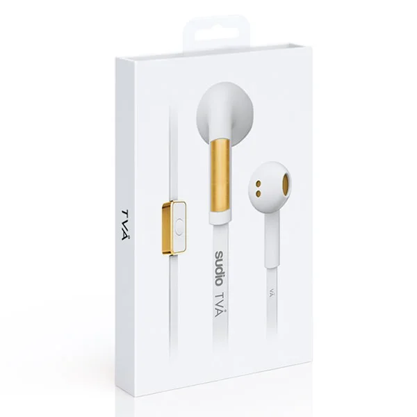 Sudio TVÅ On-Ear Earbud with Mic - White