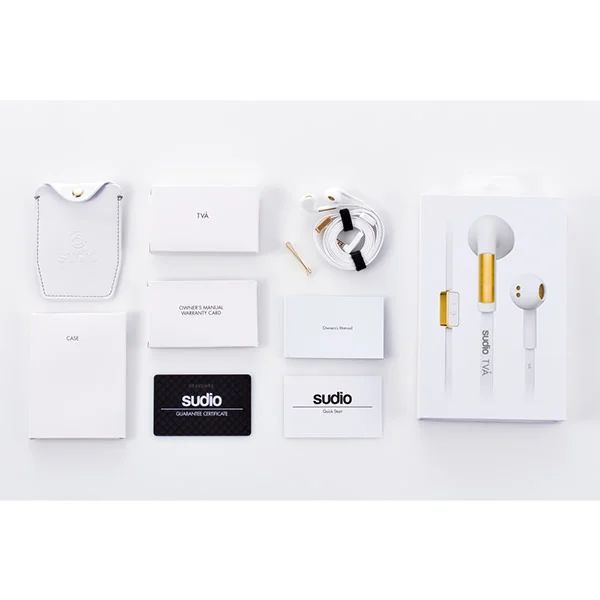 Sudio TVÅ On-Ear Earbud with Mic - White
