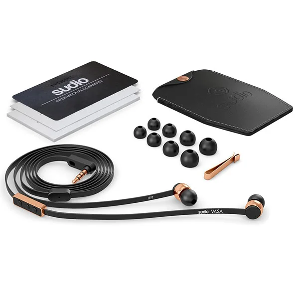 Sudio VASA In-Ear Earphone with Mic for Android - Rose Gold Black