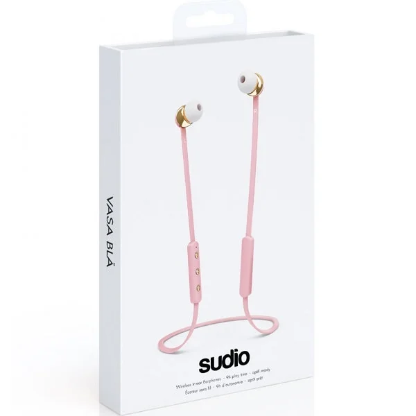 Sudio Vasa Blå Wireless Bluetooth In-Ear Earphone with Mic - Pink
