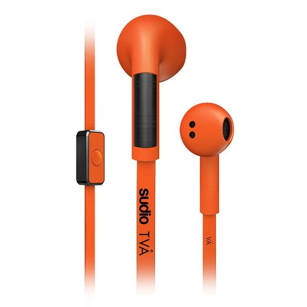 Sudio TVÅ On-Ear Earbud with Mic - Orange