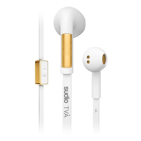 Sudio TVÅ On-Ear Earbud with Mic - White