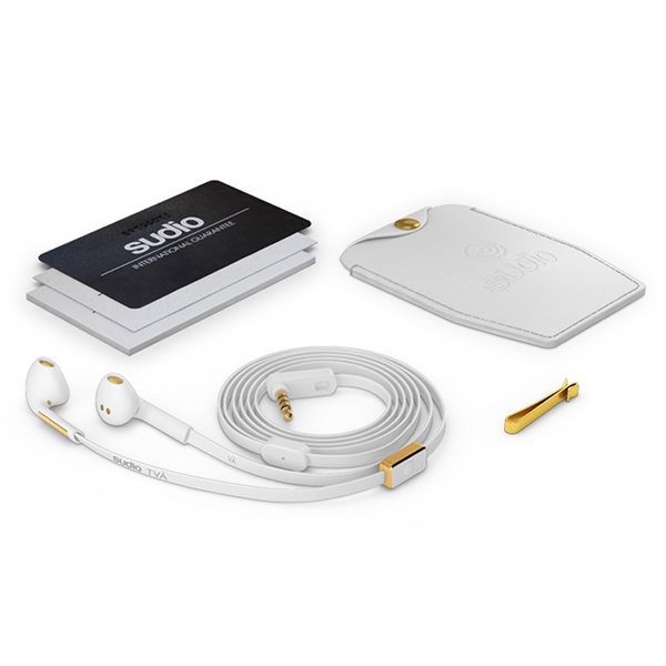 Sudio TVÅ On-Ear Earbud with Mic - White