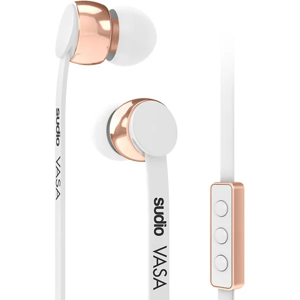 Sudio VASA In-Ear Earphone with Mic for Android - Rose Gold White