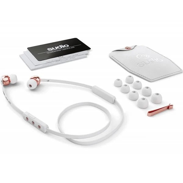 Sudio Vasa Blå Wireless Bluetooth In-Ear Earphone with Mic - Rose Gold White