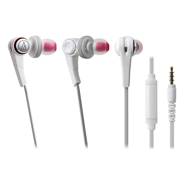 Audio-Technica ATH-CKS770iS Solid Bass In-Ear Earphone with Mic - White