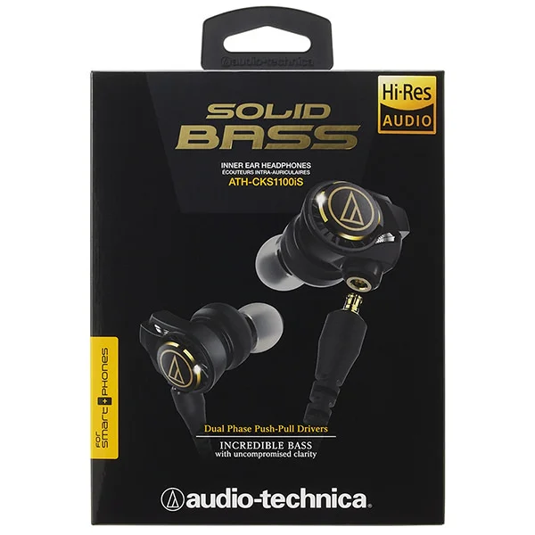 Audio-Technica ATH-CKS1100iS Solid Bass In-Ear Earphone with Mic