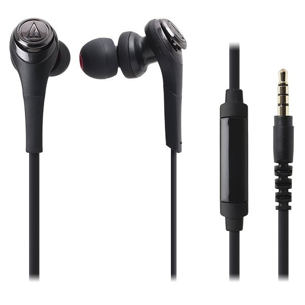 Audio-Technica ATH-CKS550iS Solid Bass In-Ear Earphone with Mic - Black Audio-Technica ATH-CKS550iS Solid Bass In-Ear Earphone with Mic - Black