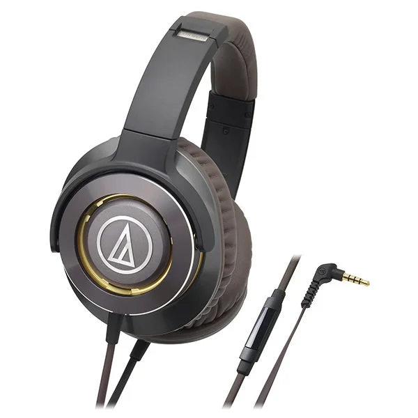 Audio-Technica ATH-WS770iS Solid Bass Over-Ear Headphone with Mic - Gun Metal