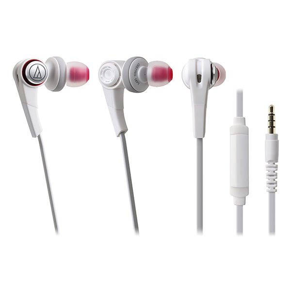 Audio-Technica ATH-CKS770iS Solid Bass In-Ear Earphone with Mic - White Audio-Technica ATH-CKS770iS Solid Bass In-Ear Earphone with Mic - White