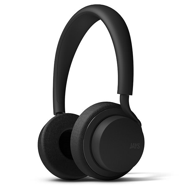 JAYS u-JAYS On-Ear Headphone with Mic - Black/Black JAYS u-JAYS On-Ear Headphone with Mic - Black/Black