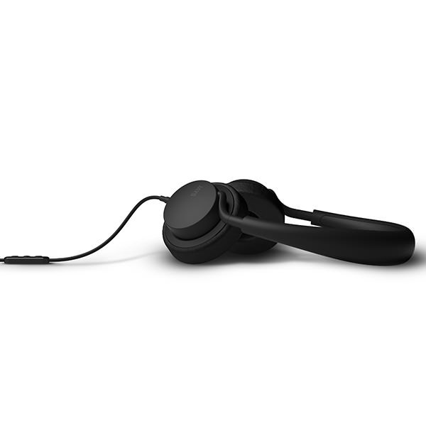 JAYS u-JAYS On-Ear Headphone with Mic - Black/Black JAYS u-JAYS On-Ear Headphone with Mic - Black/Black