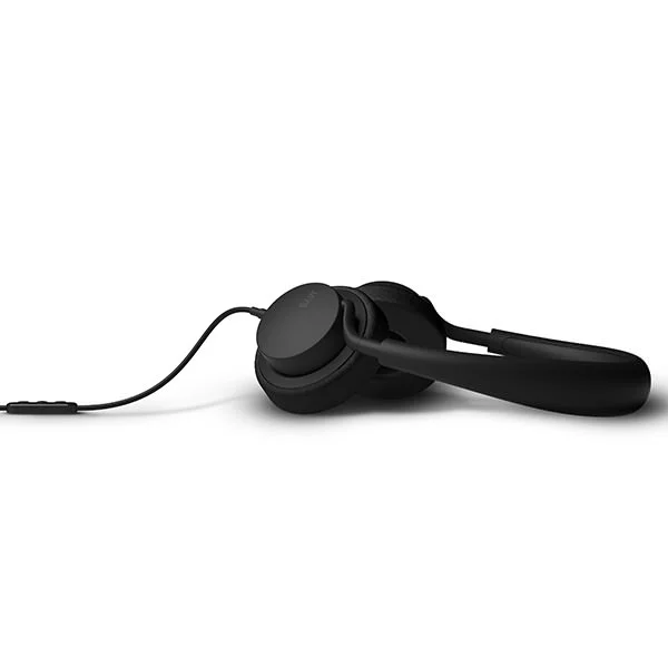 JAYS u-JAYS On-Ear Headphone with Mic - Black/Black