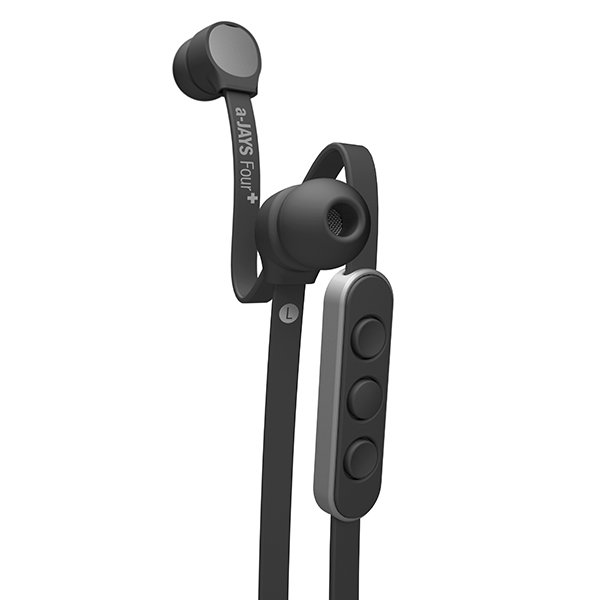 JAYS a-JAYS Four+ In-Ear Earphone with Mic - Black/Silver JAYS a-JAYS Four+ In-Ear Earphone with Mic - Black/Silver