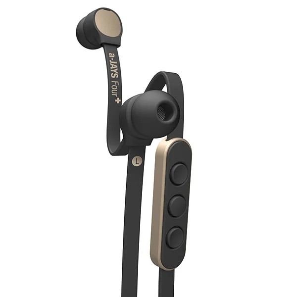 JAYS a-JAYS Four+ In-Ear Earphone with Mic - Black/Gold