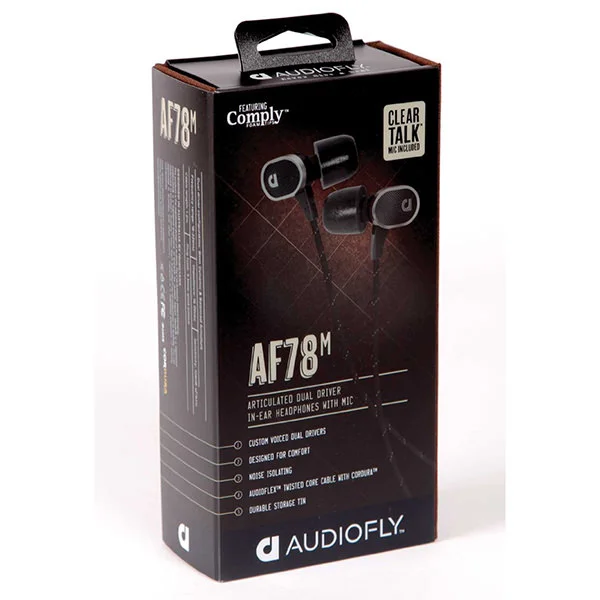 AudioFly AF78 2-Driver Hybrid In-Ear Earphone with Mic