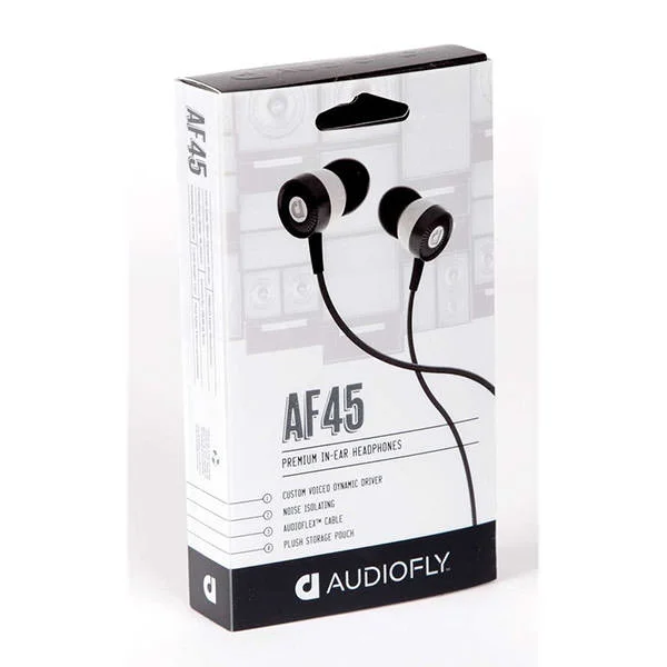 AudioFly AF45C In-Ear Earphone with Mic - Wax Black
