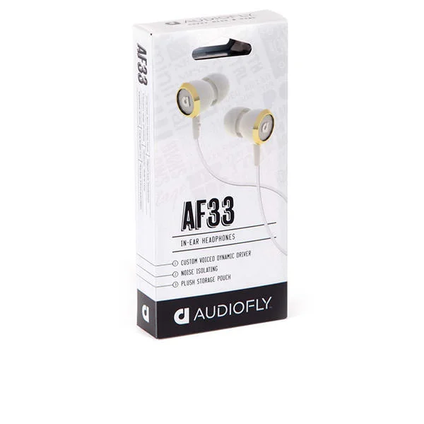 AudioFly AF33C In-Ear Earphone with Mic - Piano Black