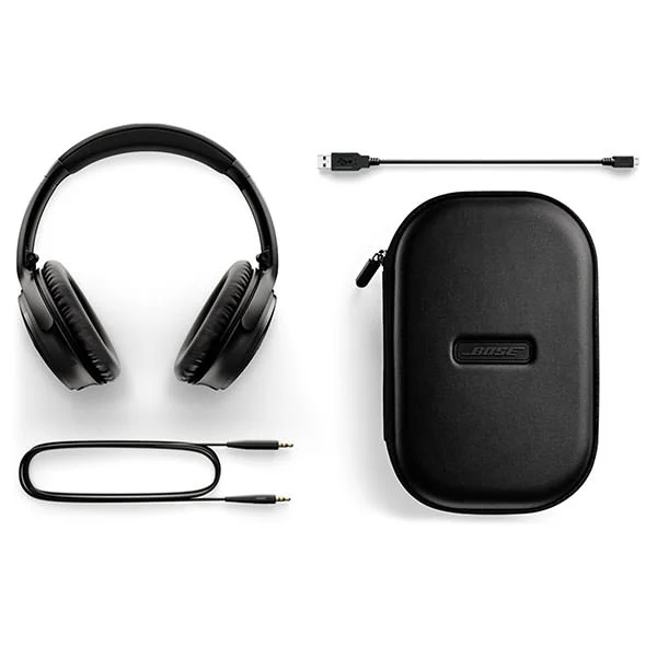 Bose QuietComfort 35 Noise-Cancelling Wireless Bluetooth Over-Ear Headphone with Mic - Black